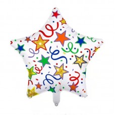 Куля фольгована зірка Конфеті